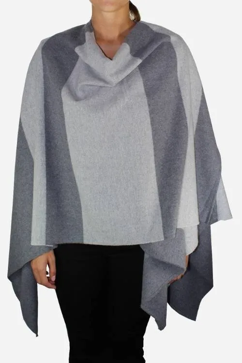 -Mantella in lana e cashmere Queen Grey