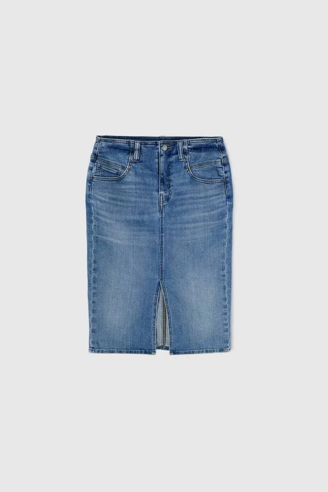 90's Mom Skirt - Gonna Midi in Denim