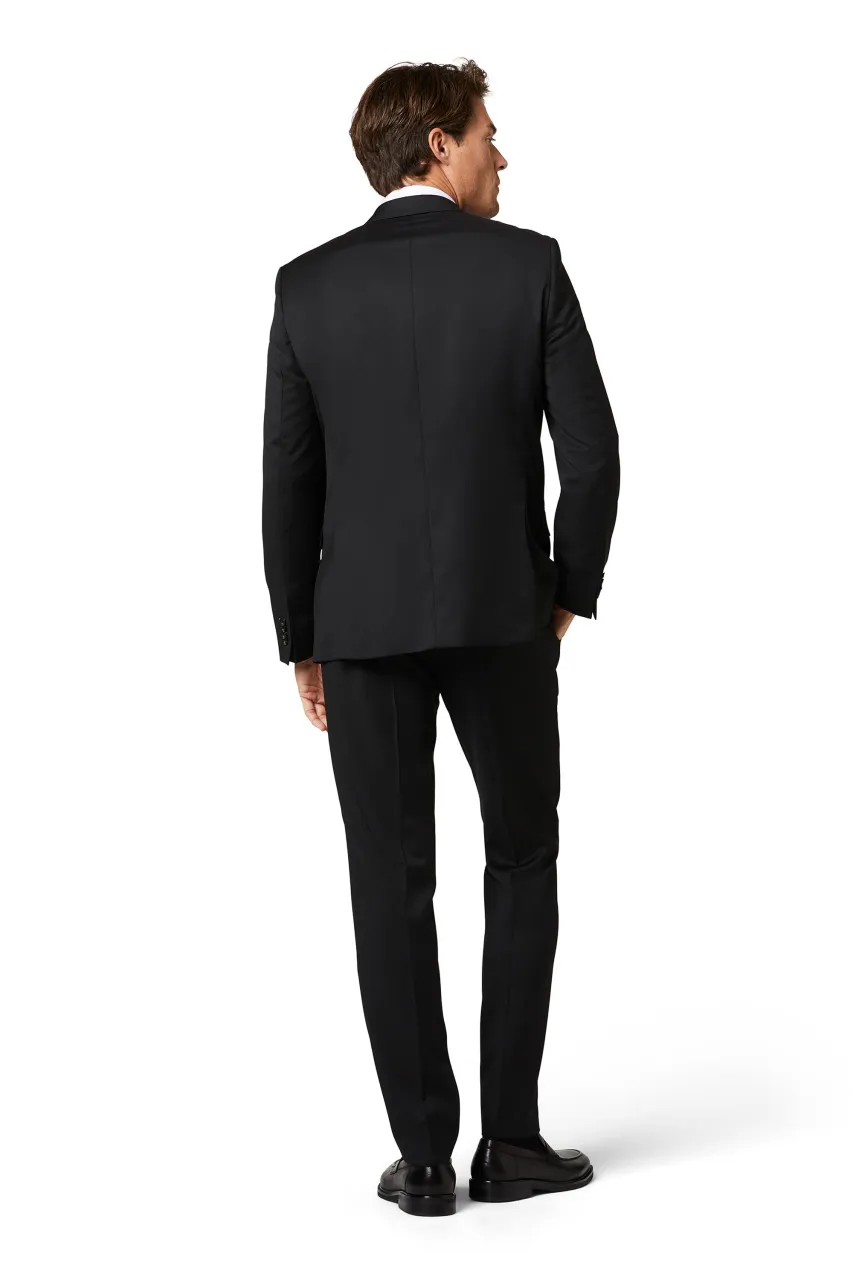Abito digel nero drop sei modern fit lana reda super 110's