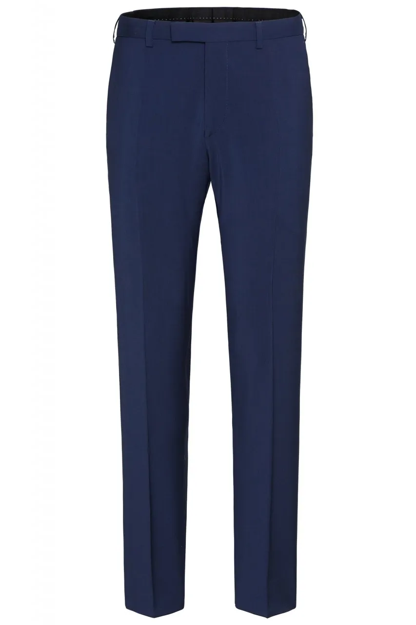 Abito slim fit digel blu napoli pura lana marzotto super 100's