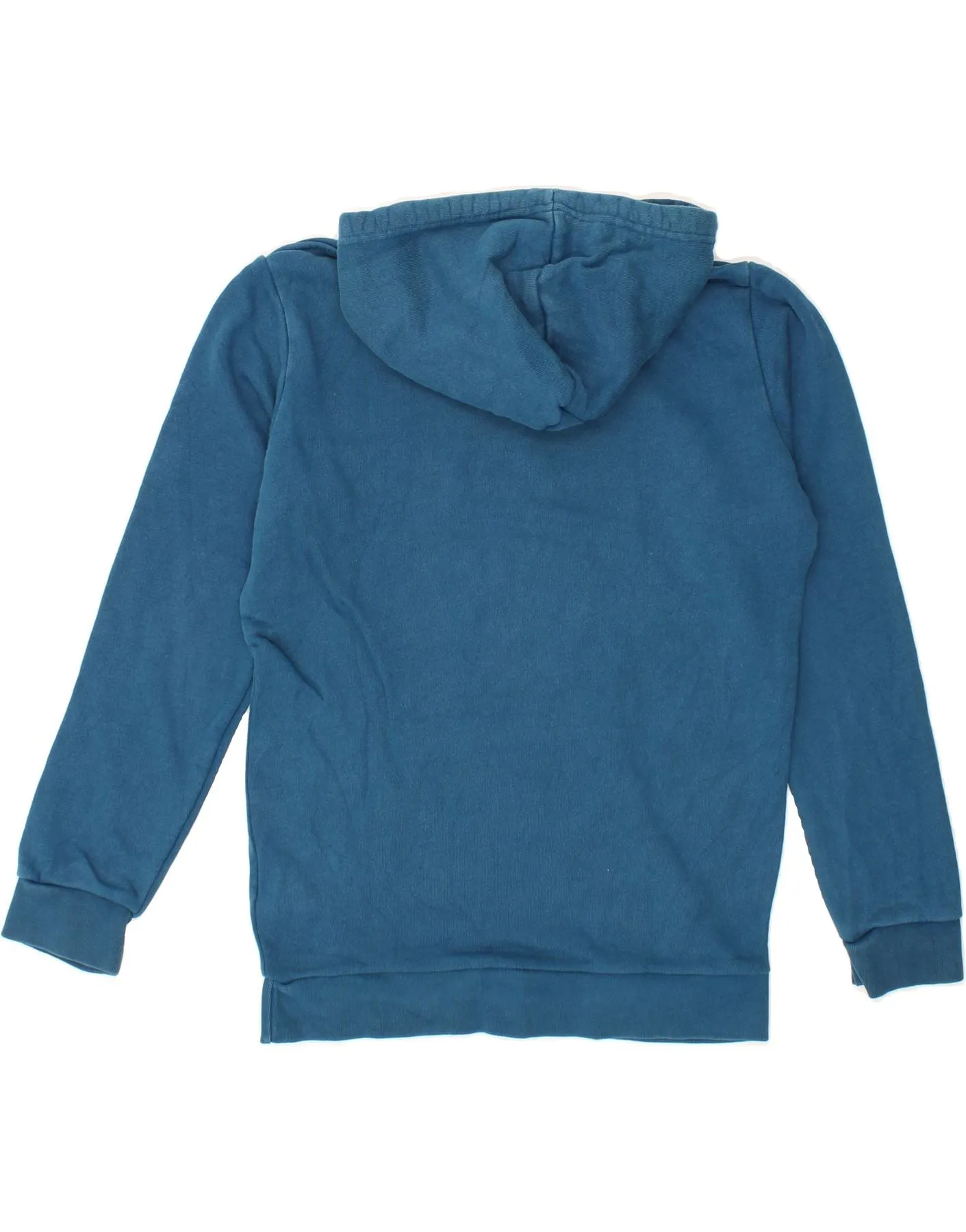 ADIDAS Mens Graphic Hoodie Jumper Small Blue Cotton