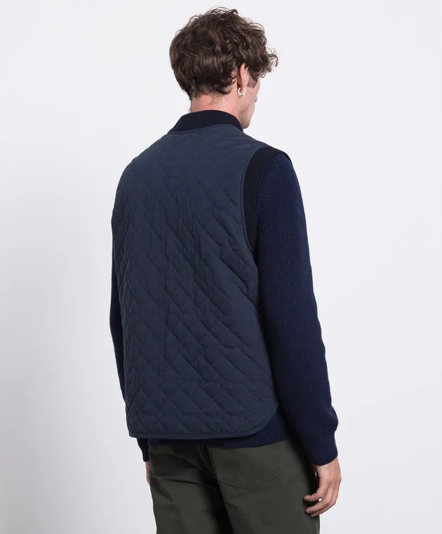 A.P.C Gilet trapuntato blu Silas COETZH02846