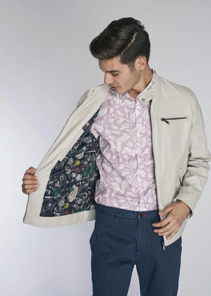 Biker jacket con tasche zip