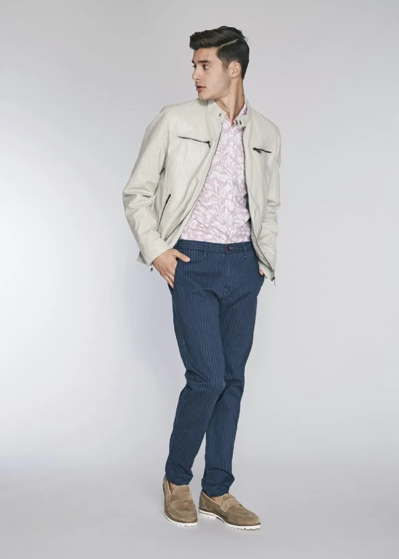 Biker jacket con tasche zip