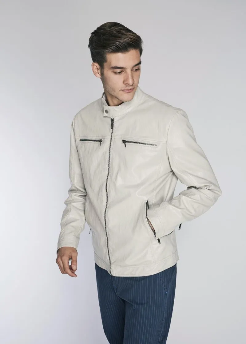 Biker jacket con tasche zip