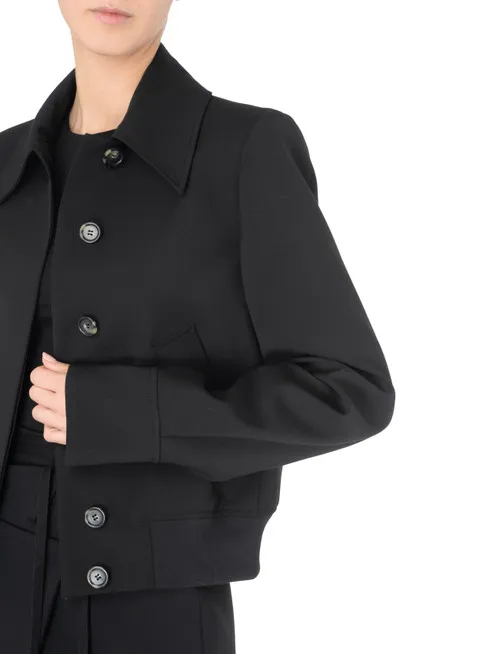 Bomber Sportmax in lana stretch nero