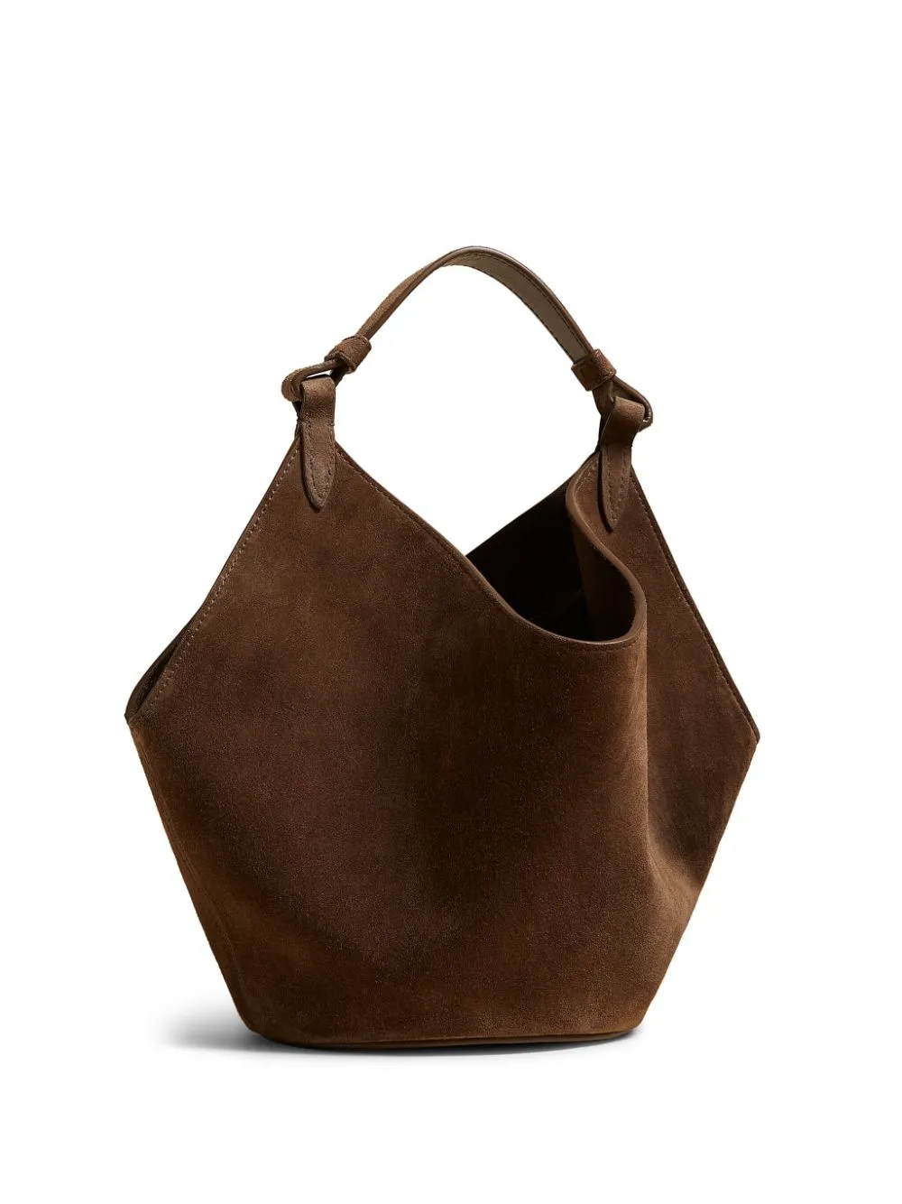 Borsa a mano Lotus mini in marrone - donna