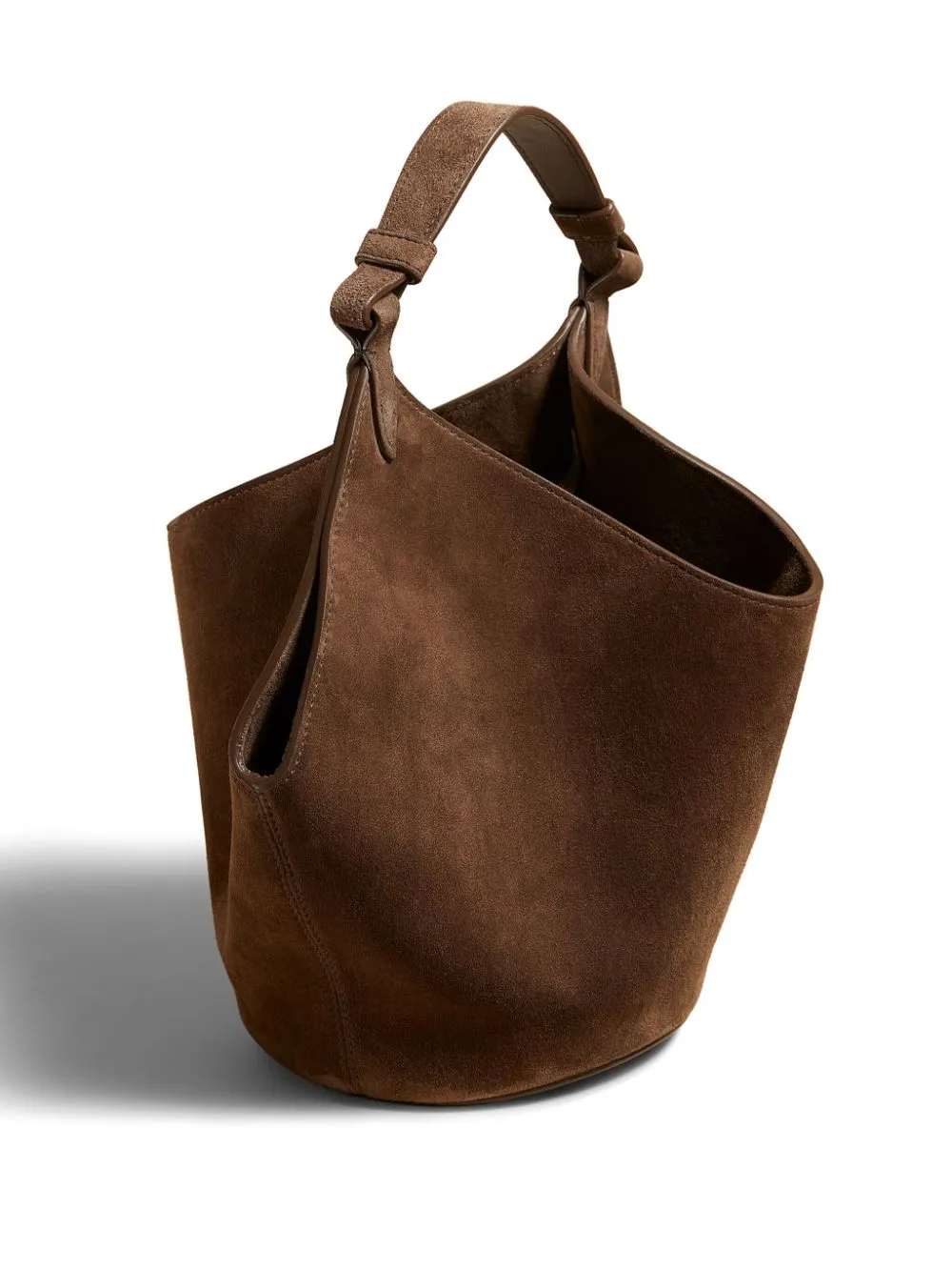 Borsa a mano Lotus mini in marrone - donna