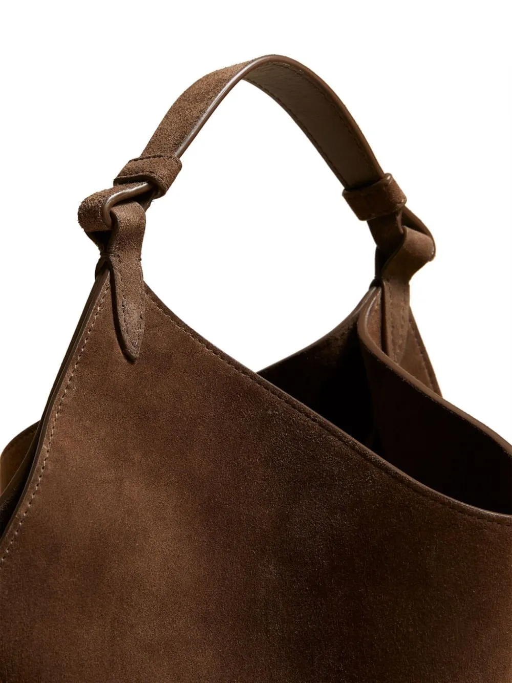 Borsa a mano Lotus mini in marrone - donna