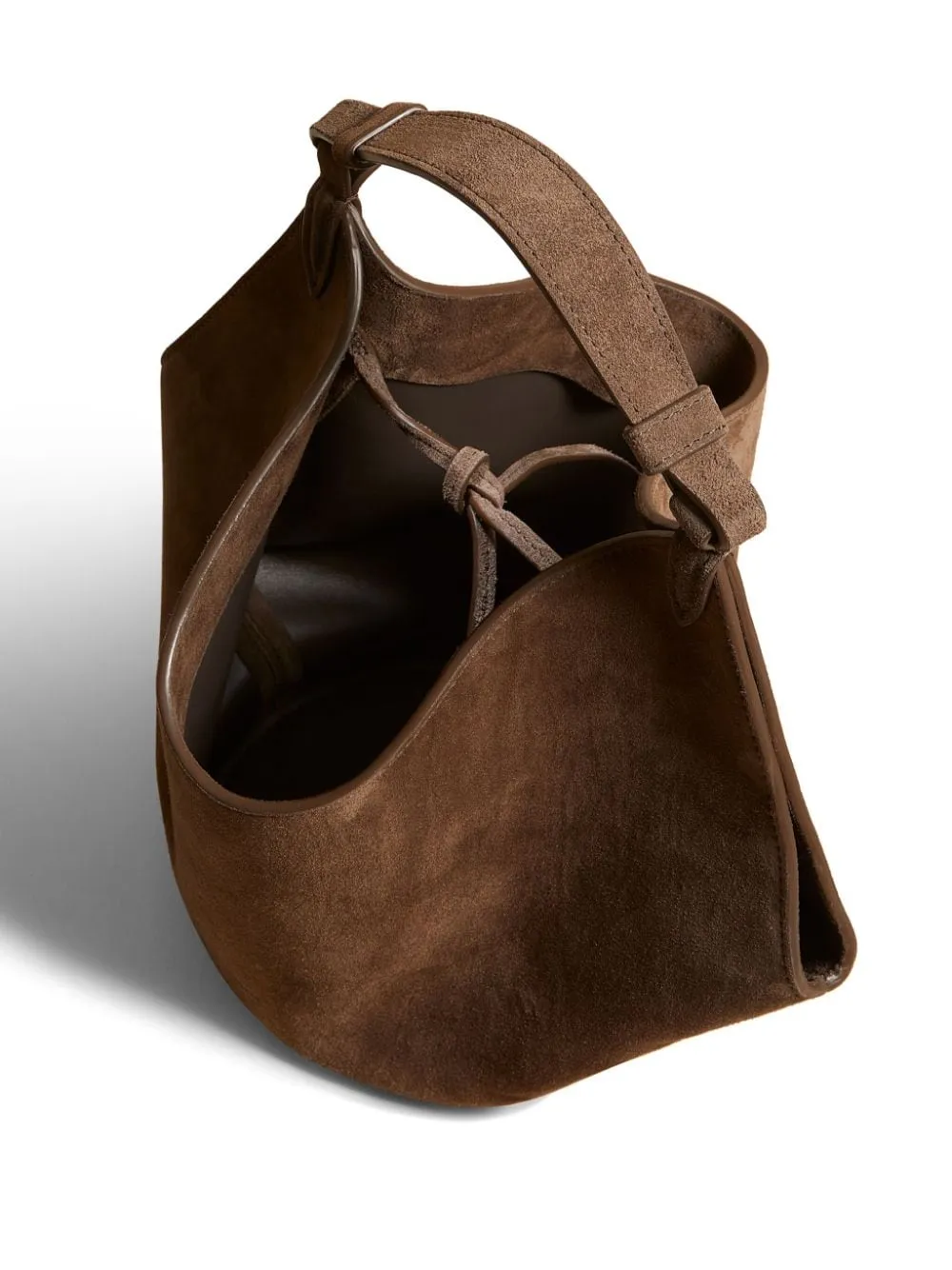 Borsa a mano Lotus mini in marrone - donna