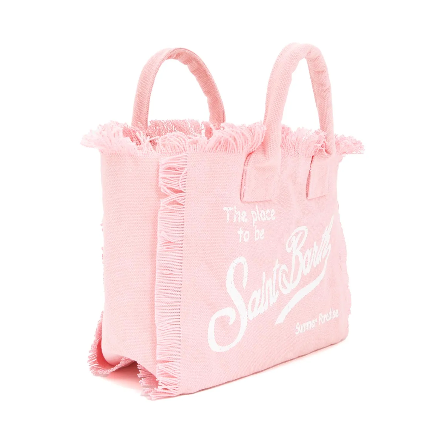 Borsa A Mano Mini Colette Rosa Con Loghi Bianchi