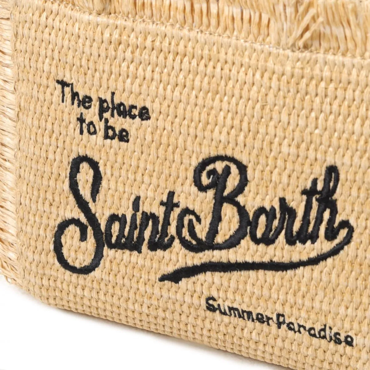 Borsa Vanity Mini Straw Beige