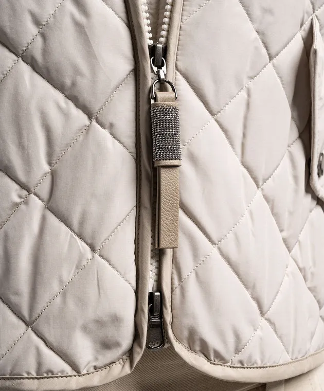 Brunello Cucinelli Gilet trapuntato beige MB5742787