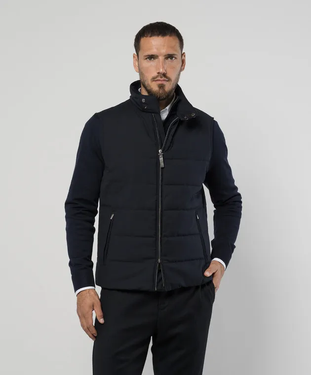 Canali Gilet trapuntato blu SG02953O40944