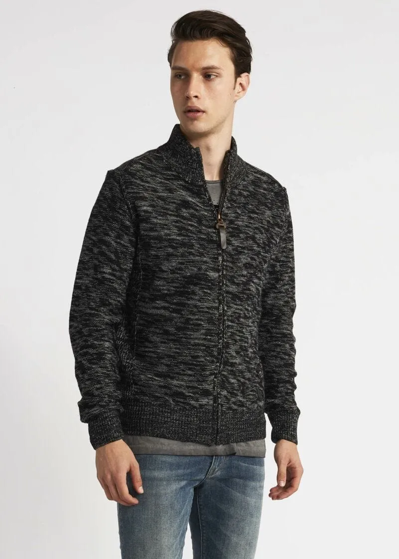 Cardigan con toppe motivo check