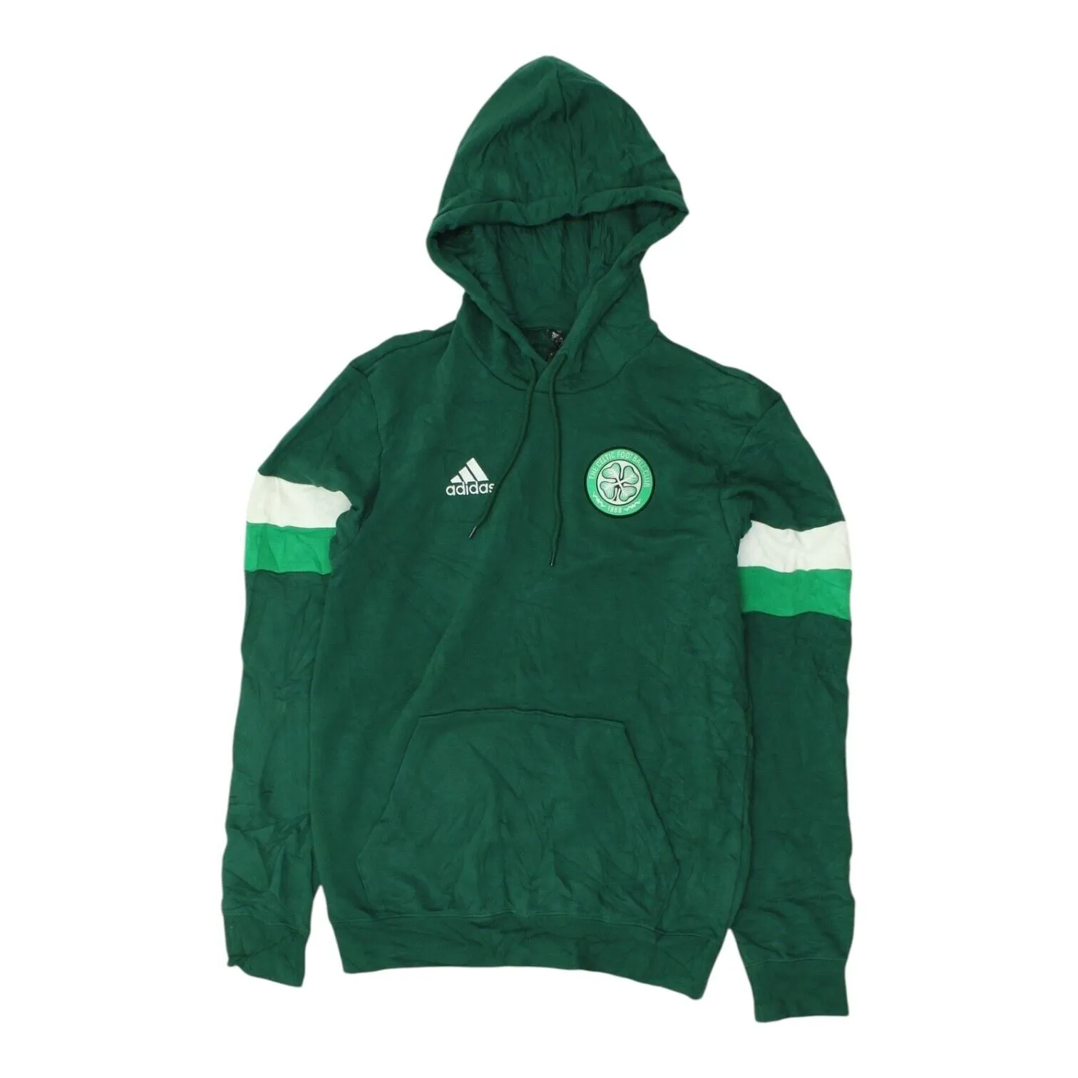 Celtic FC Mens Green Adidas Pullover Hoodie | Scottish Football Sportswear Hoody