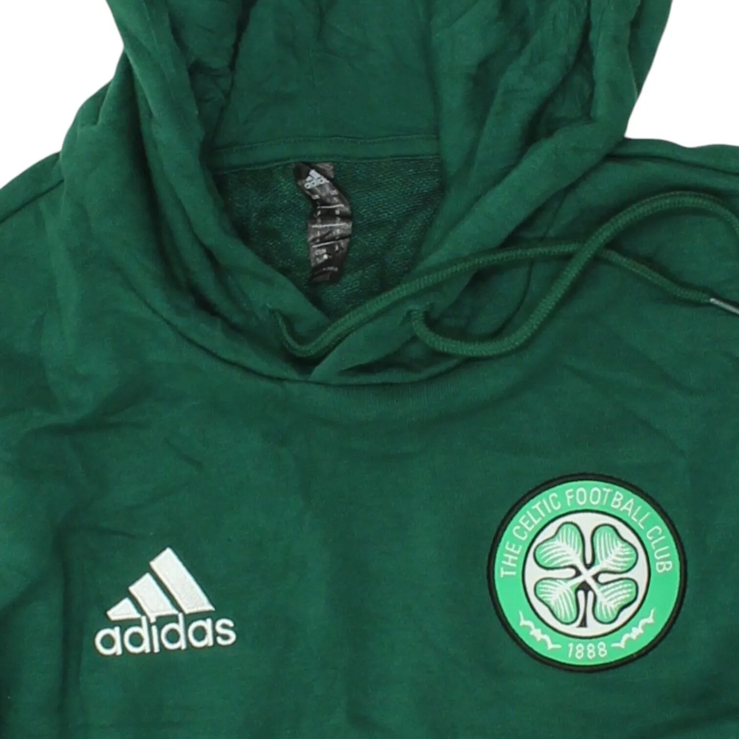 Celtic FC Mens Green Adidas Pullover Hoodie | Scottish Football Sportswear Hoody