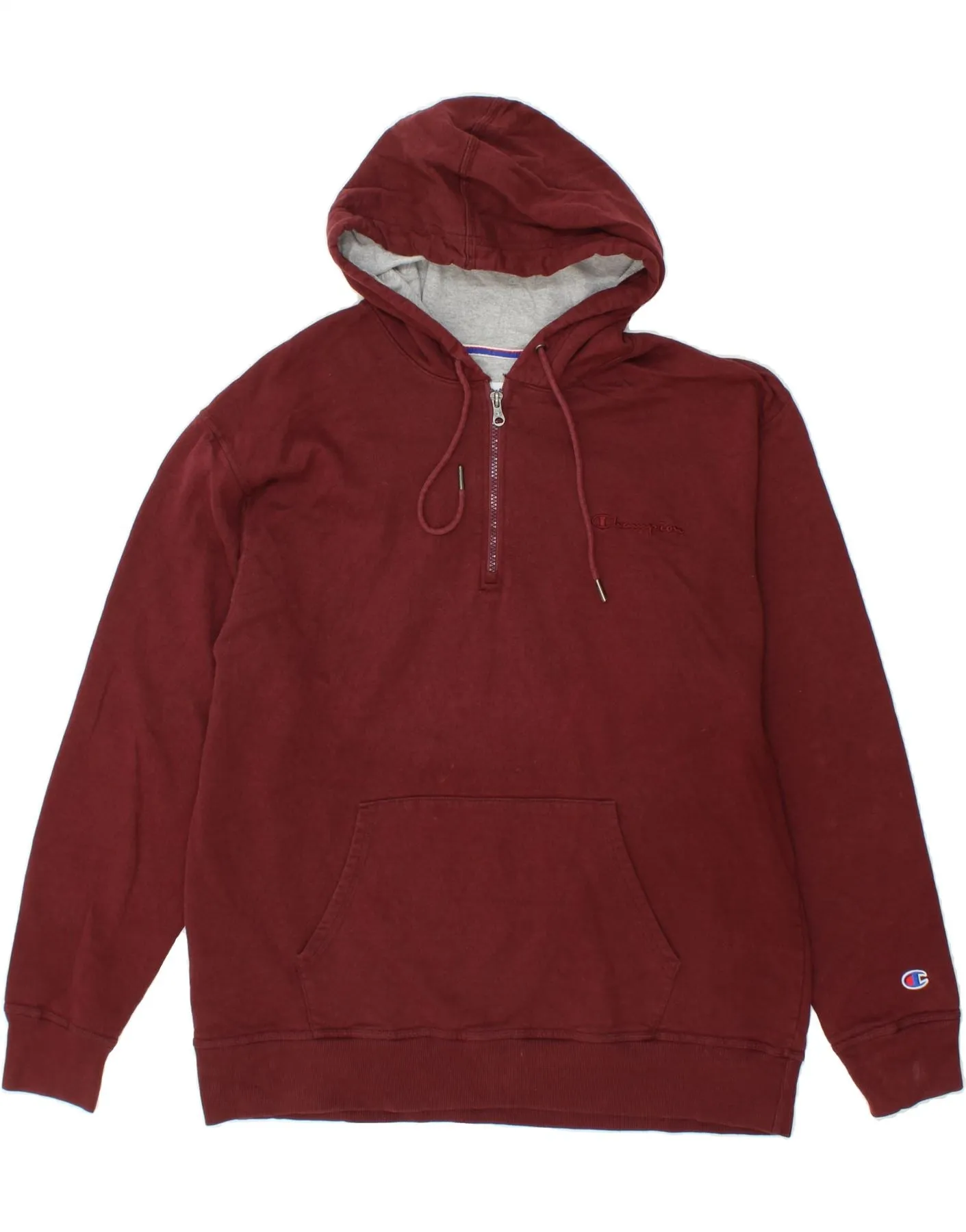 CHAMPION Mens Hoodie Jumper XL Maroon