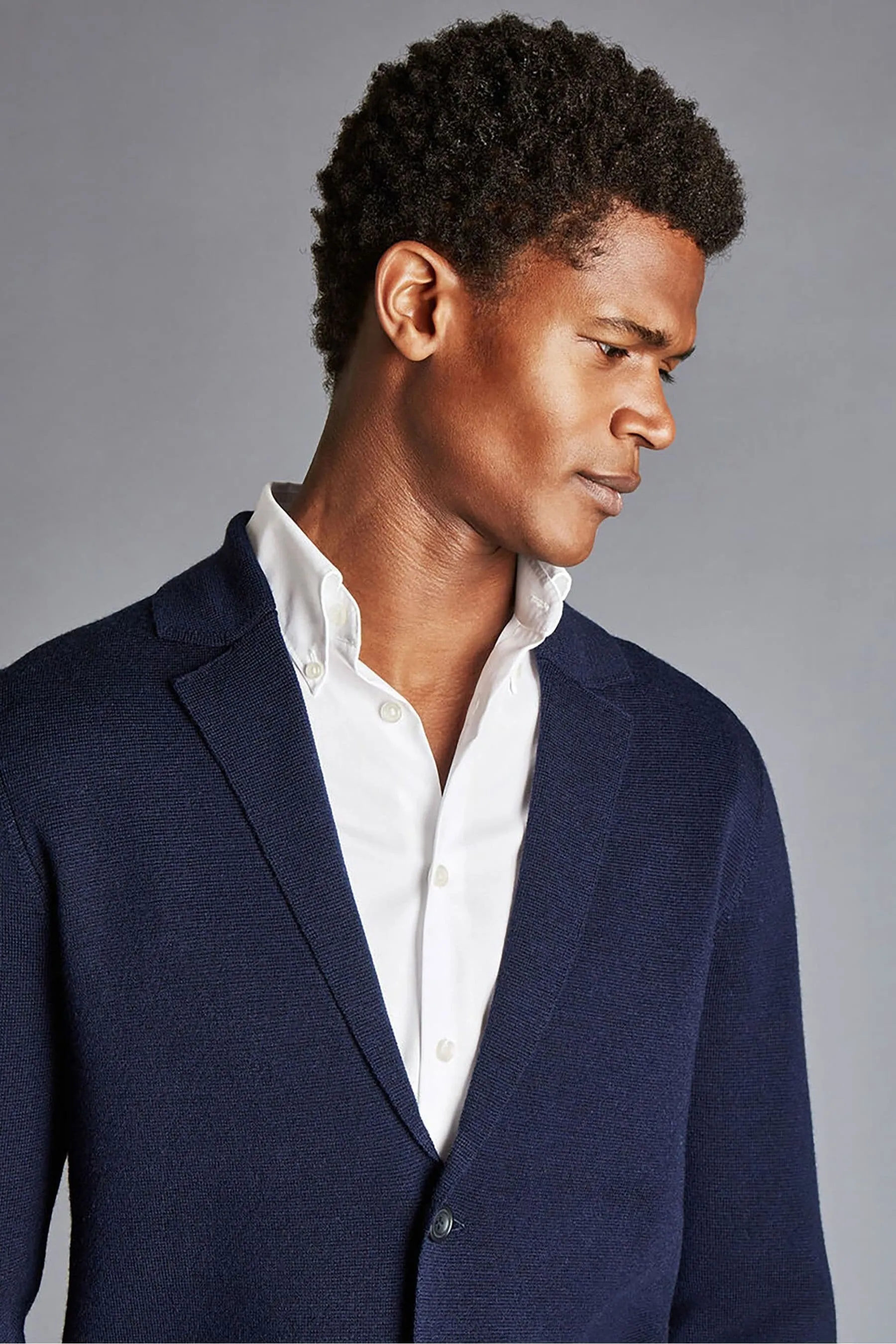 Charles Tyrwhitt - Blazer in lana merino con bottoni