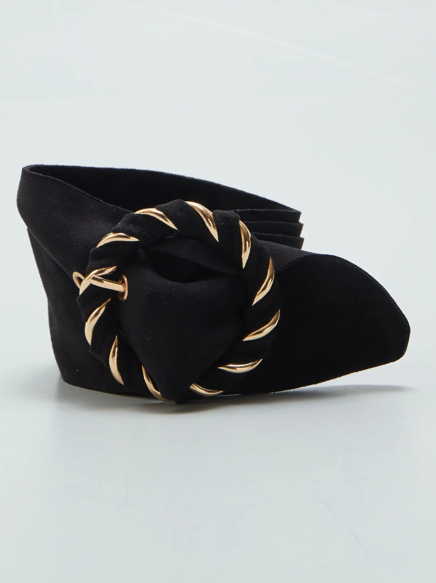 Cintura in finto camoscio - nero
