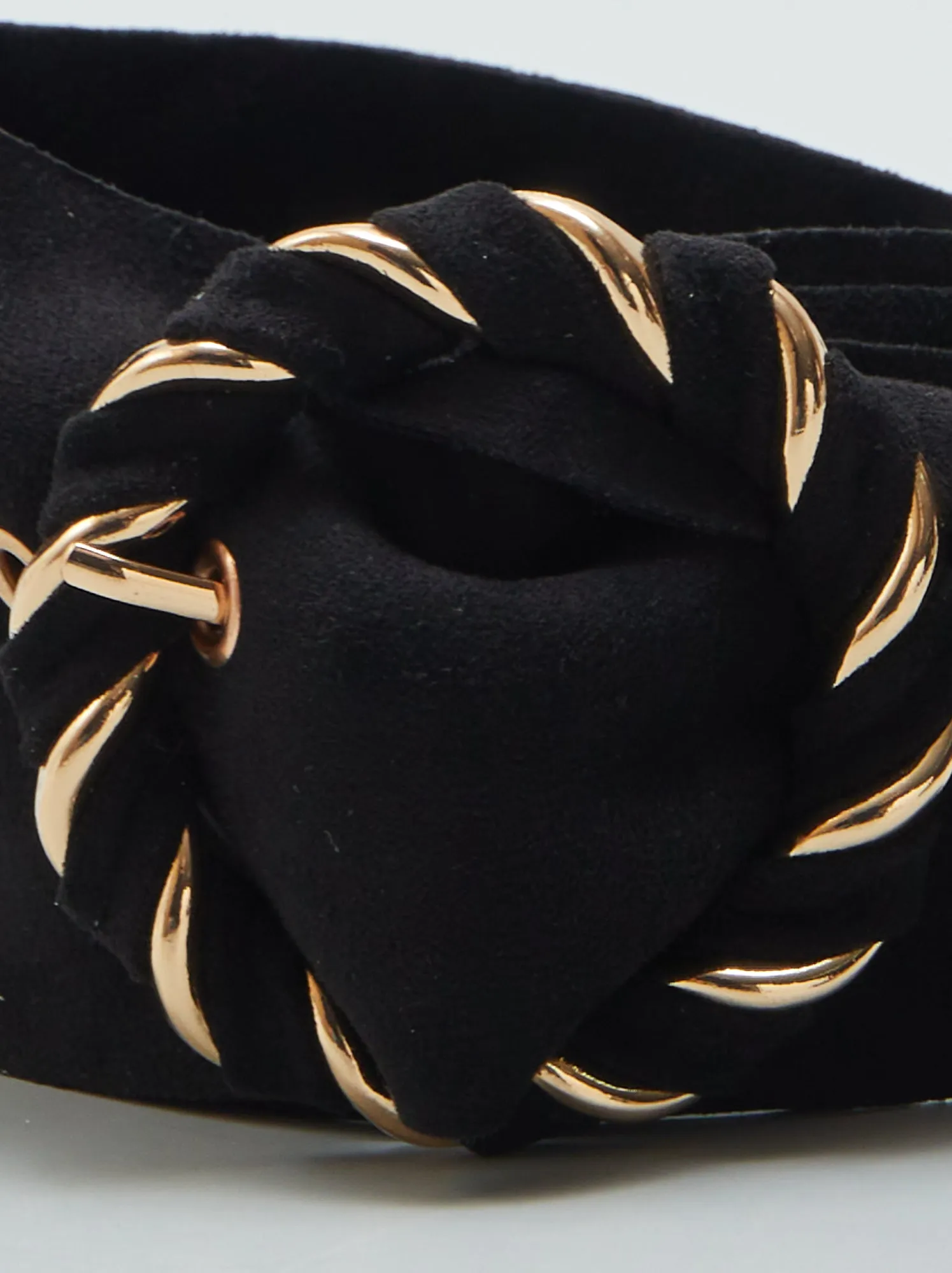 Cintura in finto camoscio - nero