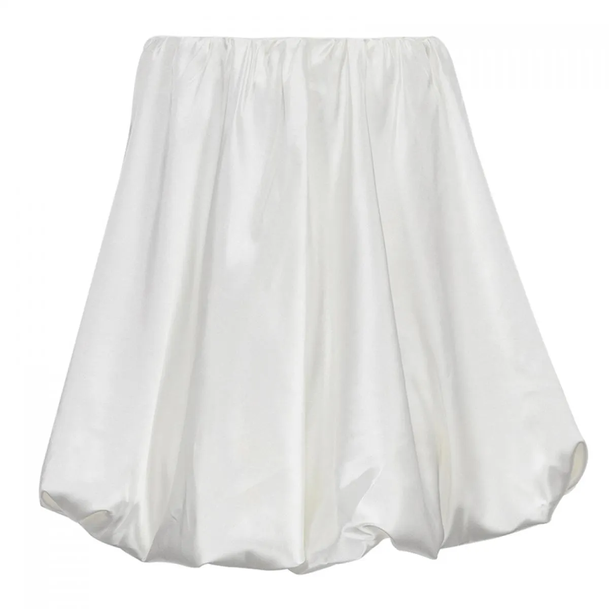 Clacive Gonna da donna in raso beige casual Elegante minigonna a vita alta Gonna a pieghe a pieghe moda femminile