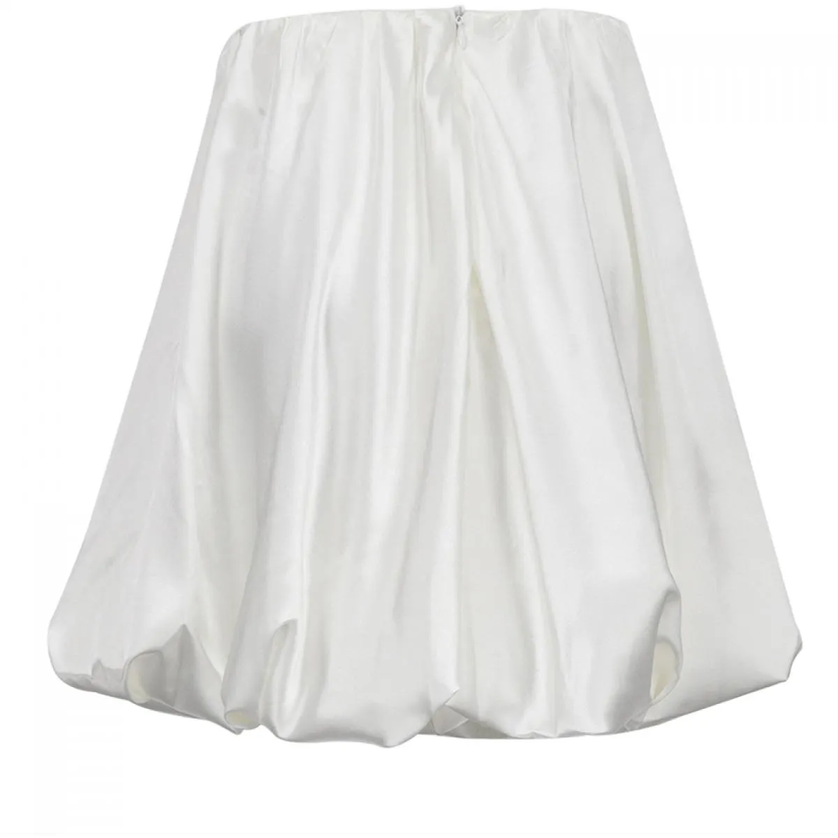 Clacive Gonna da donna in raso beige casual Elegante minigonna a vita alta Gonna a pieghe a pieghe moda femminile