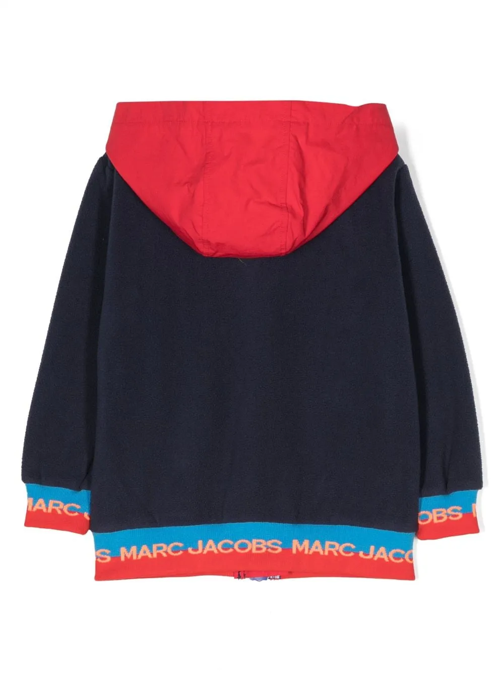 Colour-block zip-up hoodie