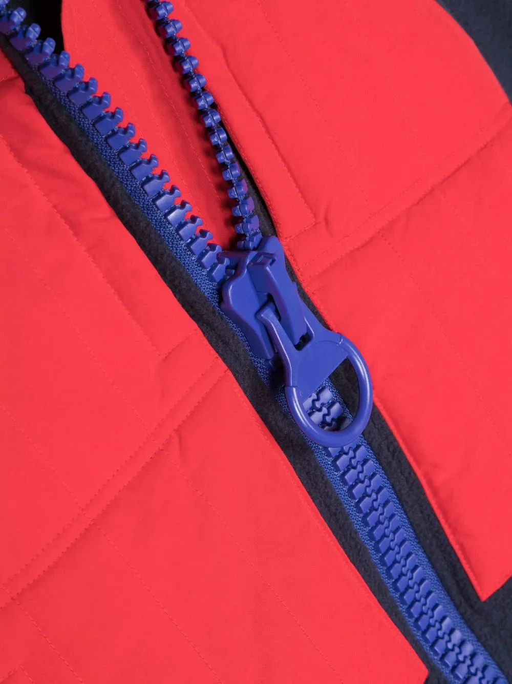 Colour-block zip-up hoodie