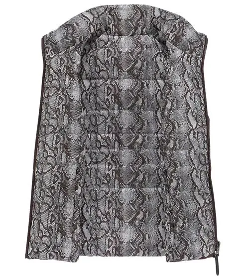 Confezione da 2 gilet reversibili da donna ALPENBLITZ, gilet trapuntato in tinta unita e stampa all over 48569704 marrone/nero/b