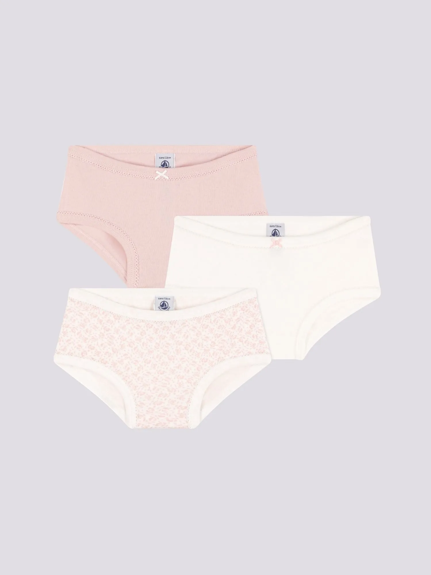 CONFEZIONE DA 3 SLIP VITA ALTA IN COTONE BAMBINO