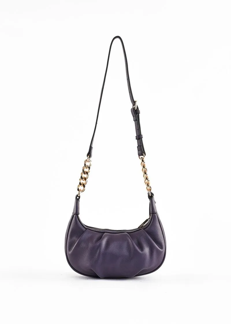 Crossbody a pieghe viola