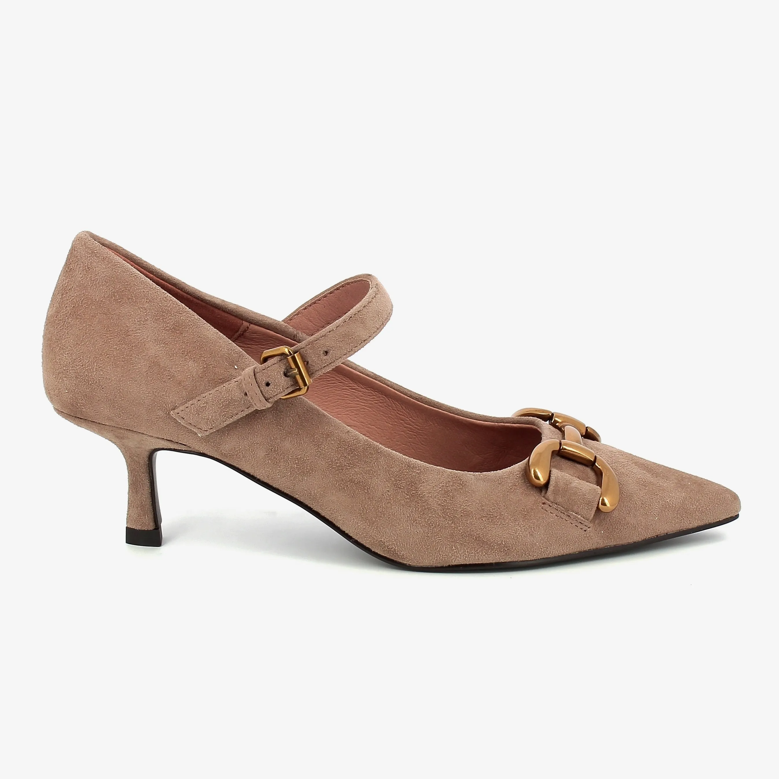 DECOLLETE' MILA CAMOSCIO TAUPE