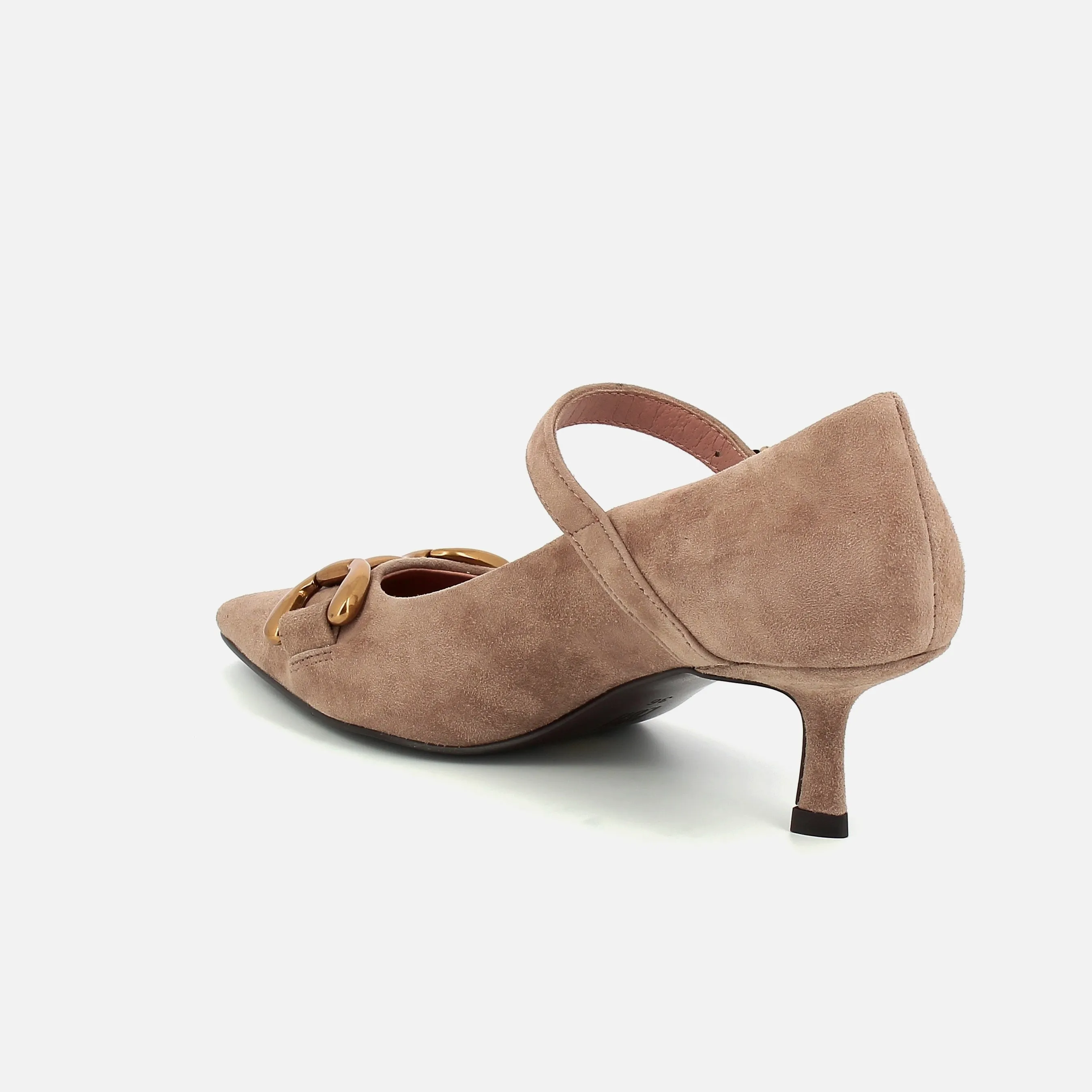 DECOLLETE' MILA CAMOSCIO TAUPE