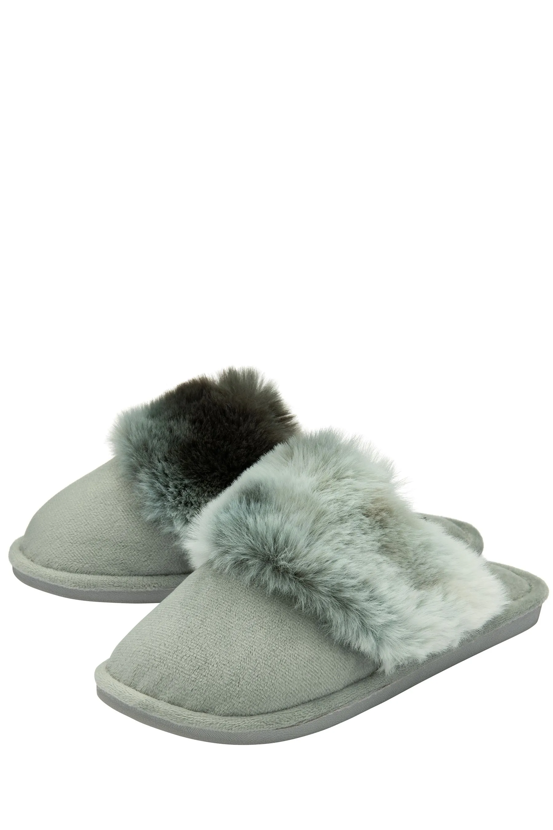 Dunlop Ladies - Pantofole a ciabatta chiuse in pelliccia sintetica
