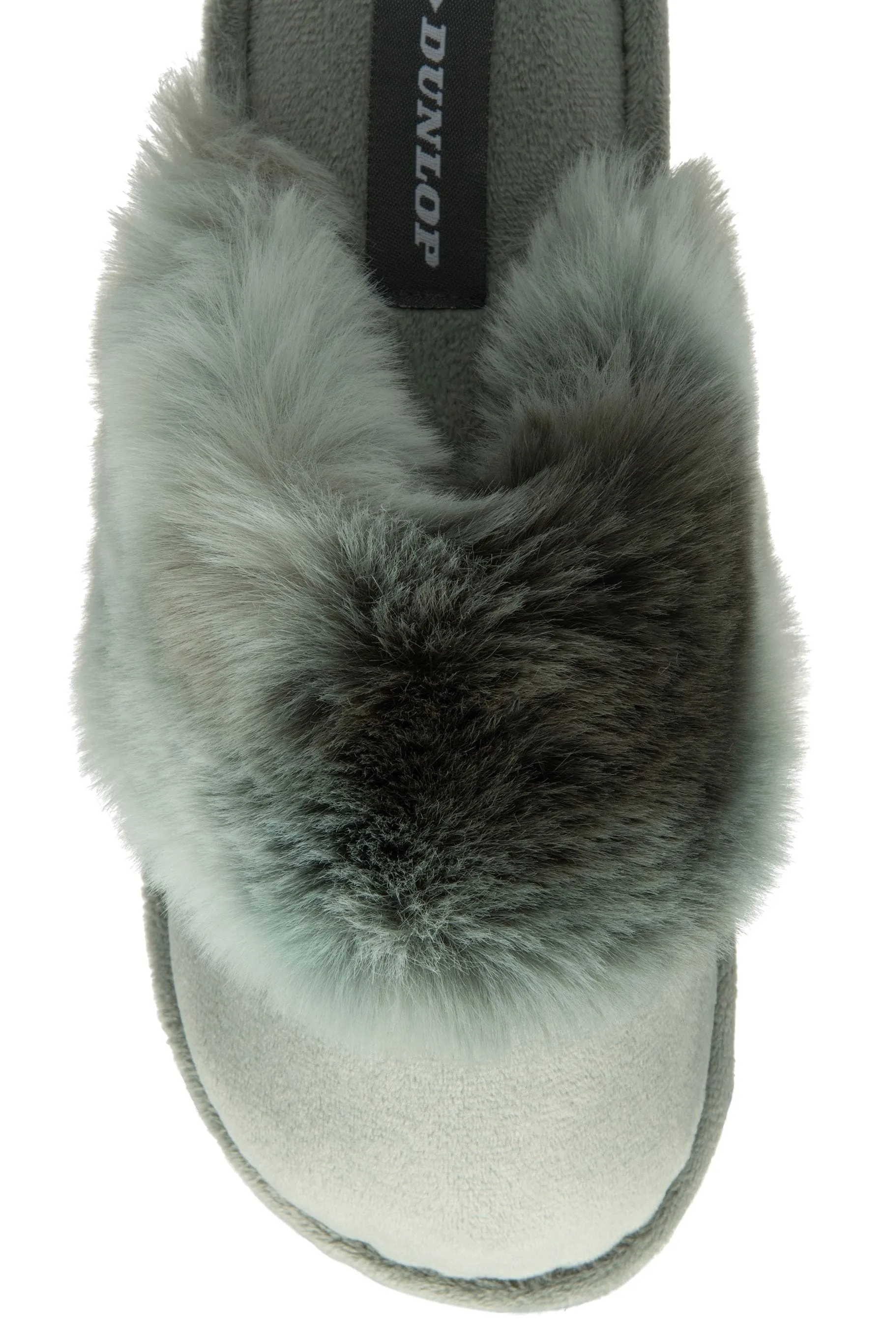 Dunlop Ladies - Pantofole a ciabatta chiuse in pelliccia sintetica