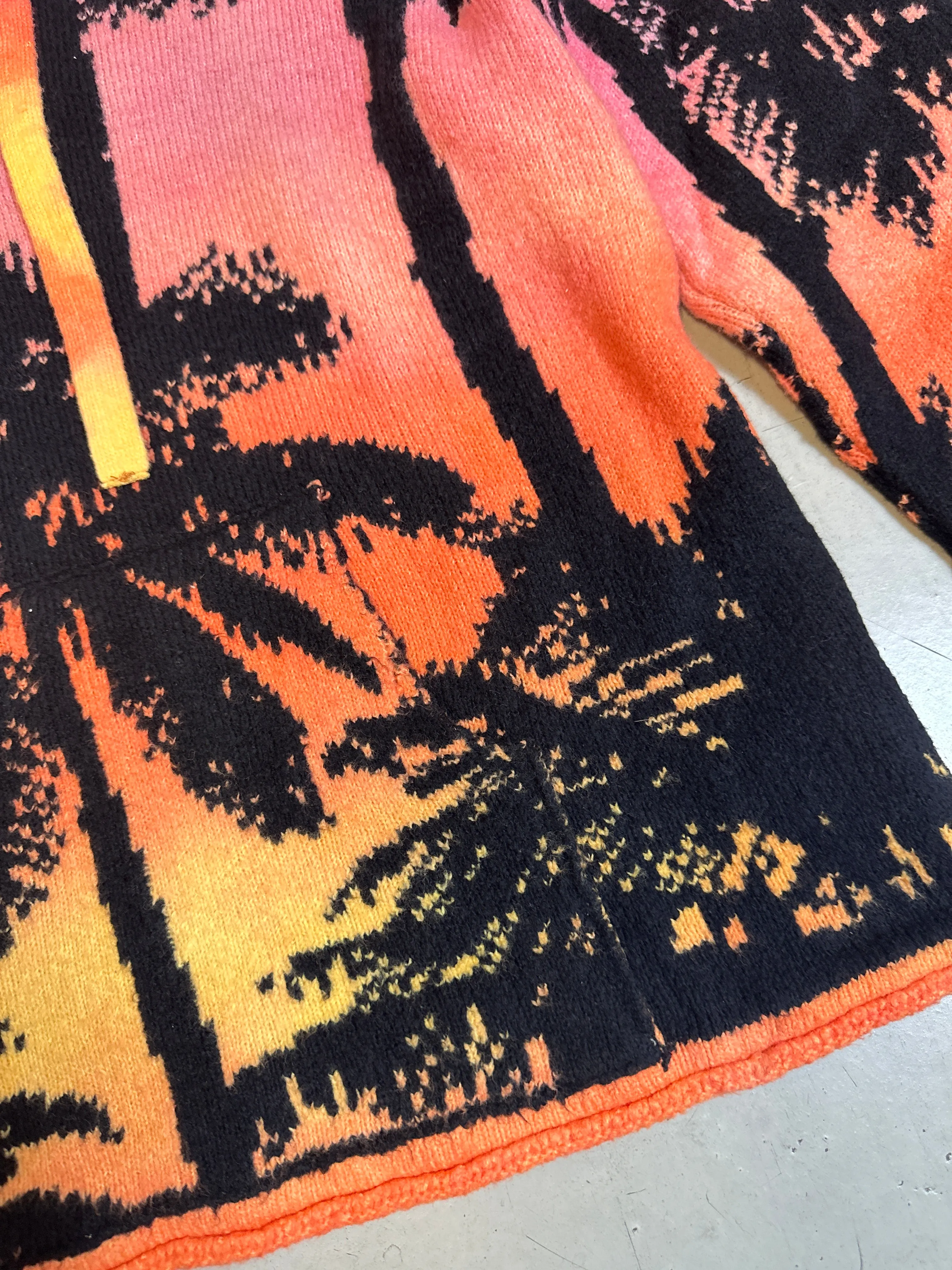 Faded Palm Jacquard Hoodie