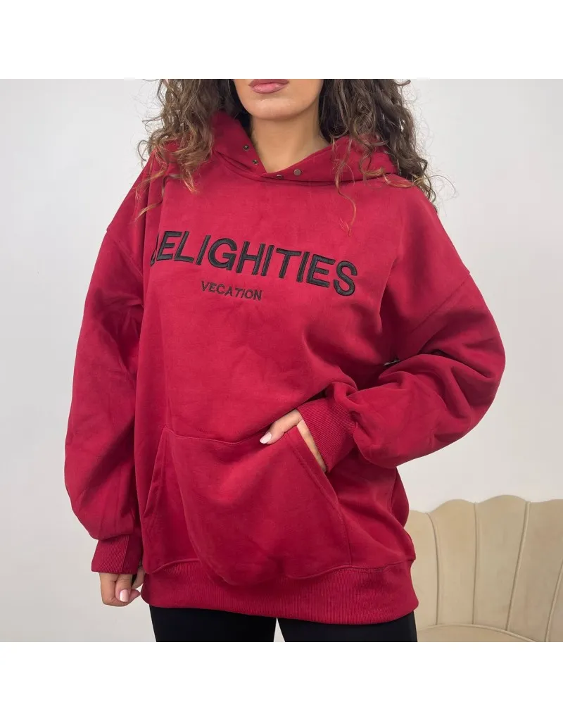 FELPA "DELIGHITIES" BORDEAUX