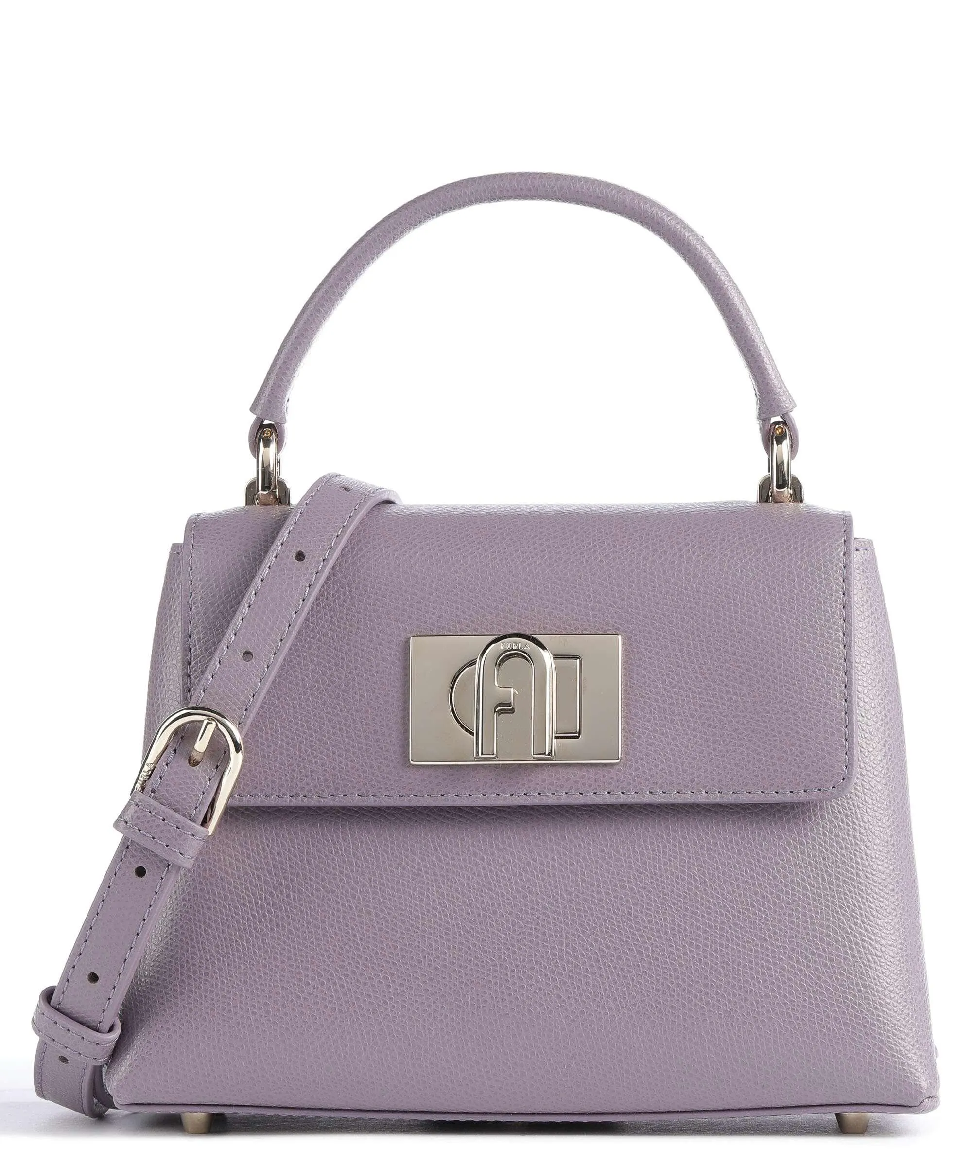  Furla 1927 Mini Borsa a tracolla pelle granulata viola  