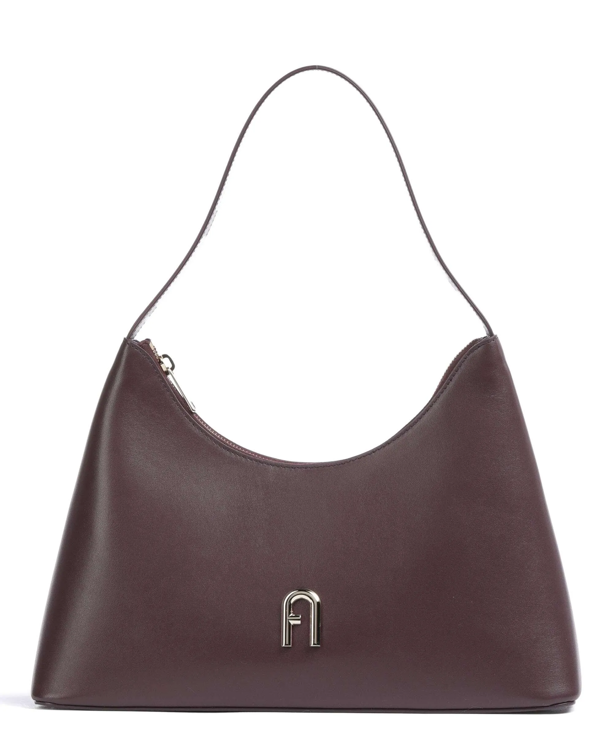  Furla Diamante S Borsa a spalla pelle rosso bordò  