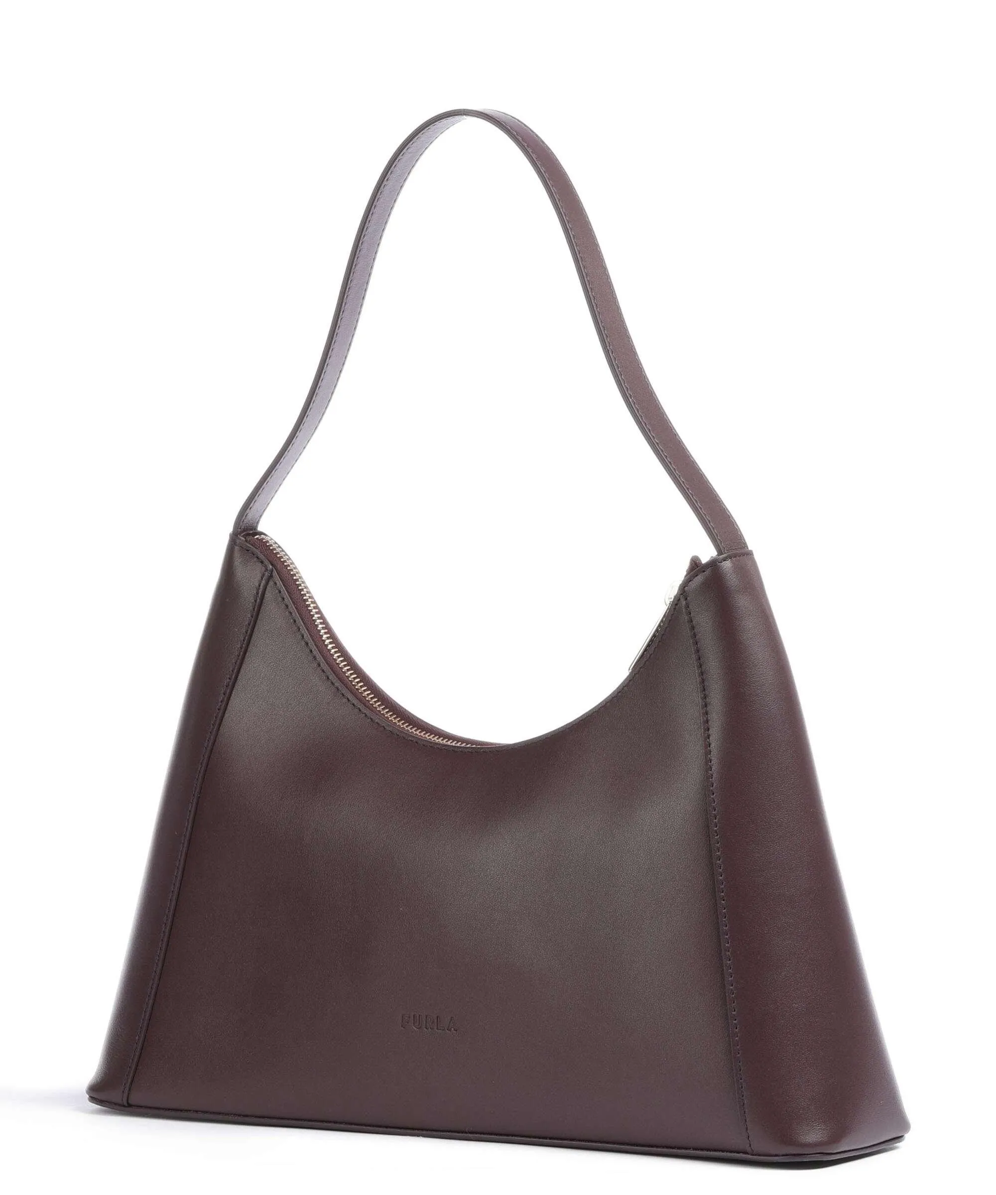  Furla Diamante S Borsa a spalla pelle rosso bordò  