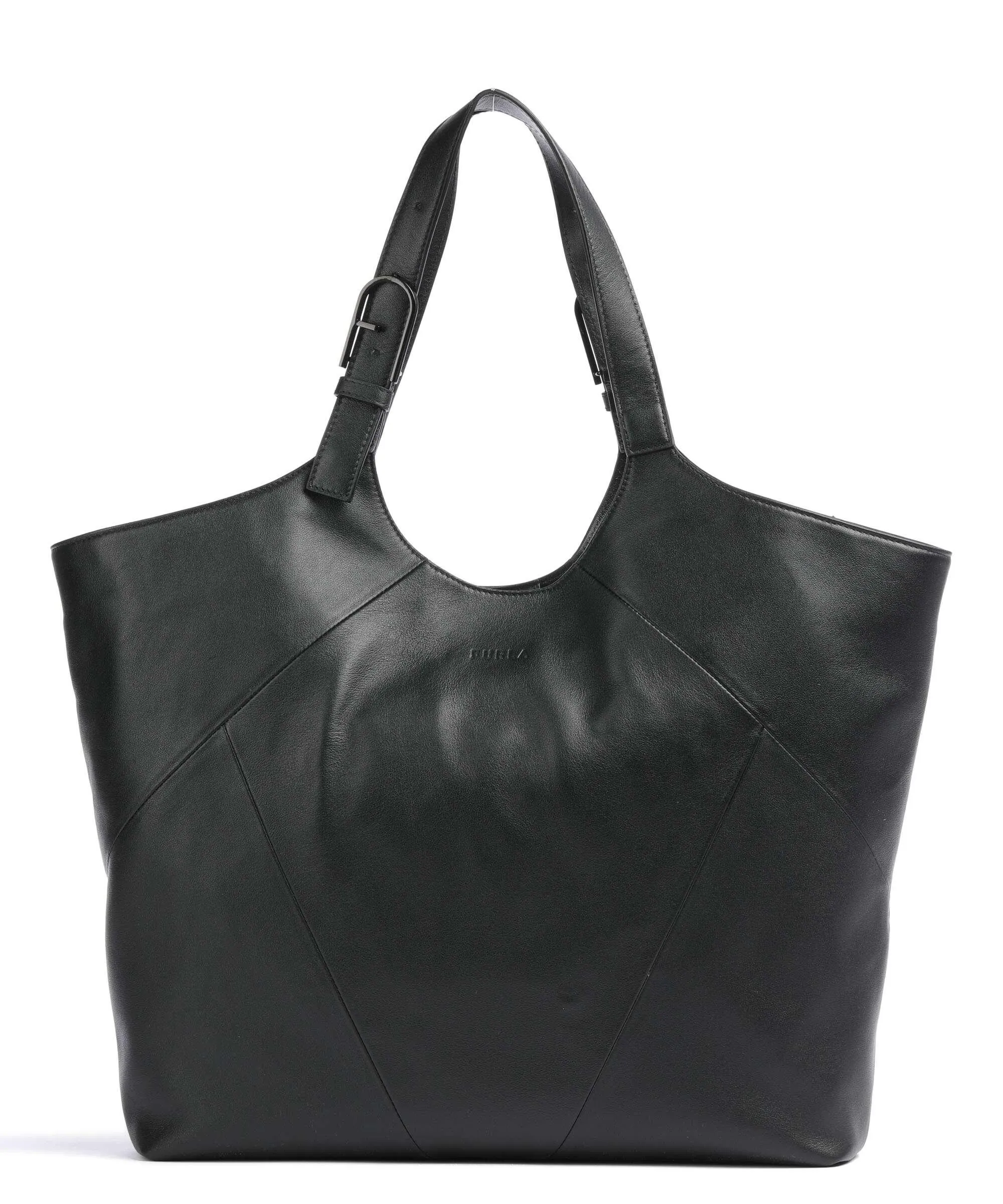  Furla Flow XL Borsa shopper pelle a grana fine nero  