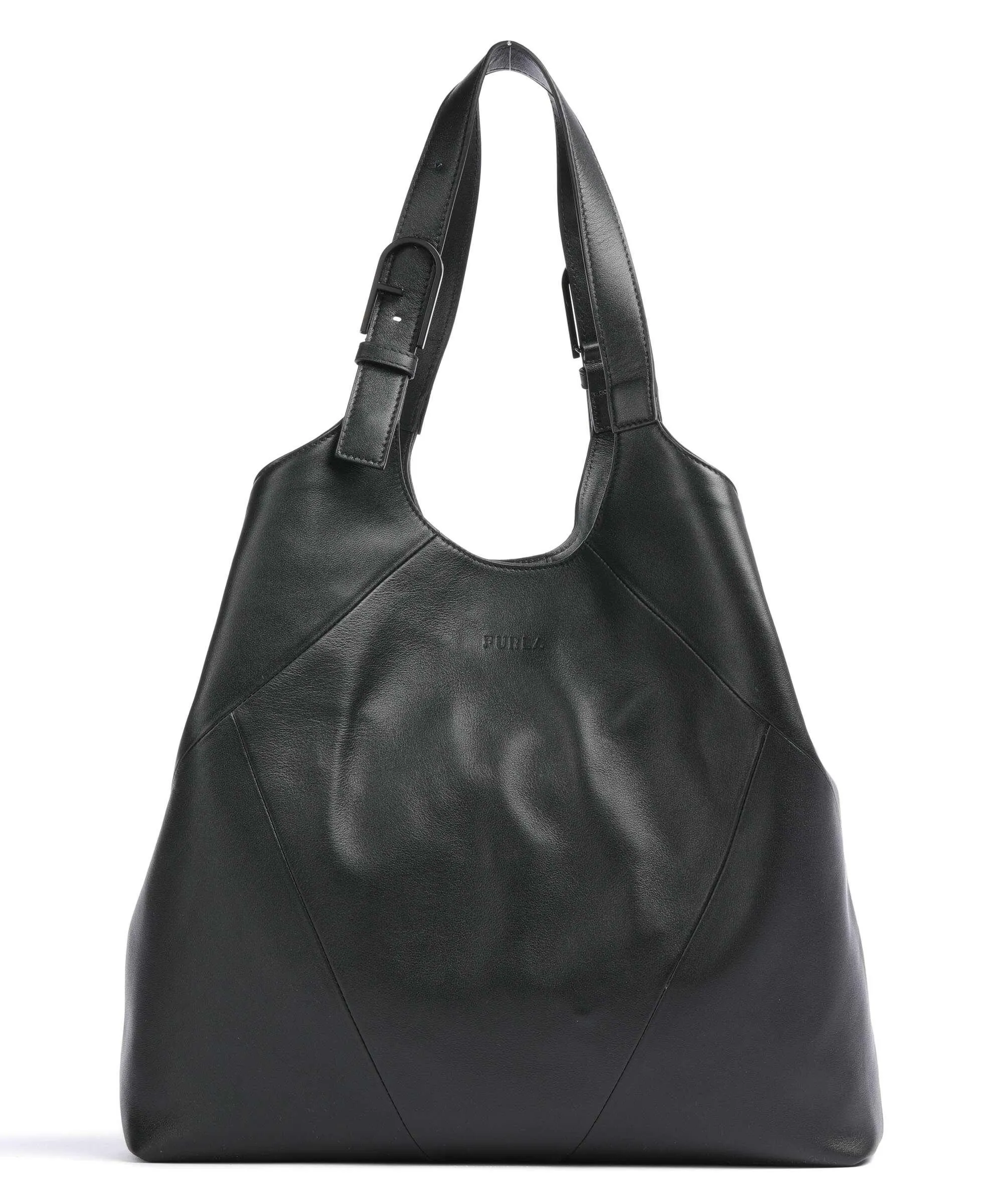  Furla Flow XL Borsa shopper pelle a grana fine nero  