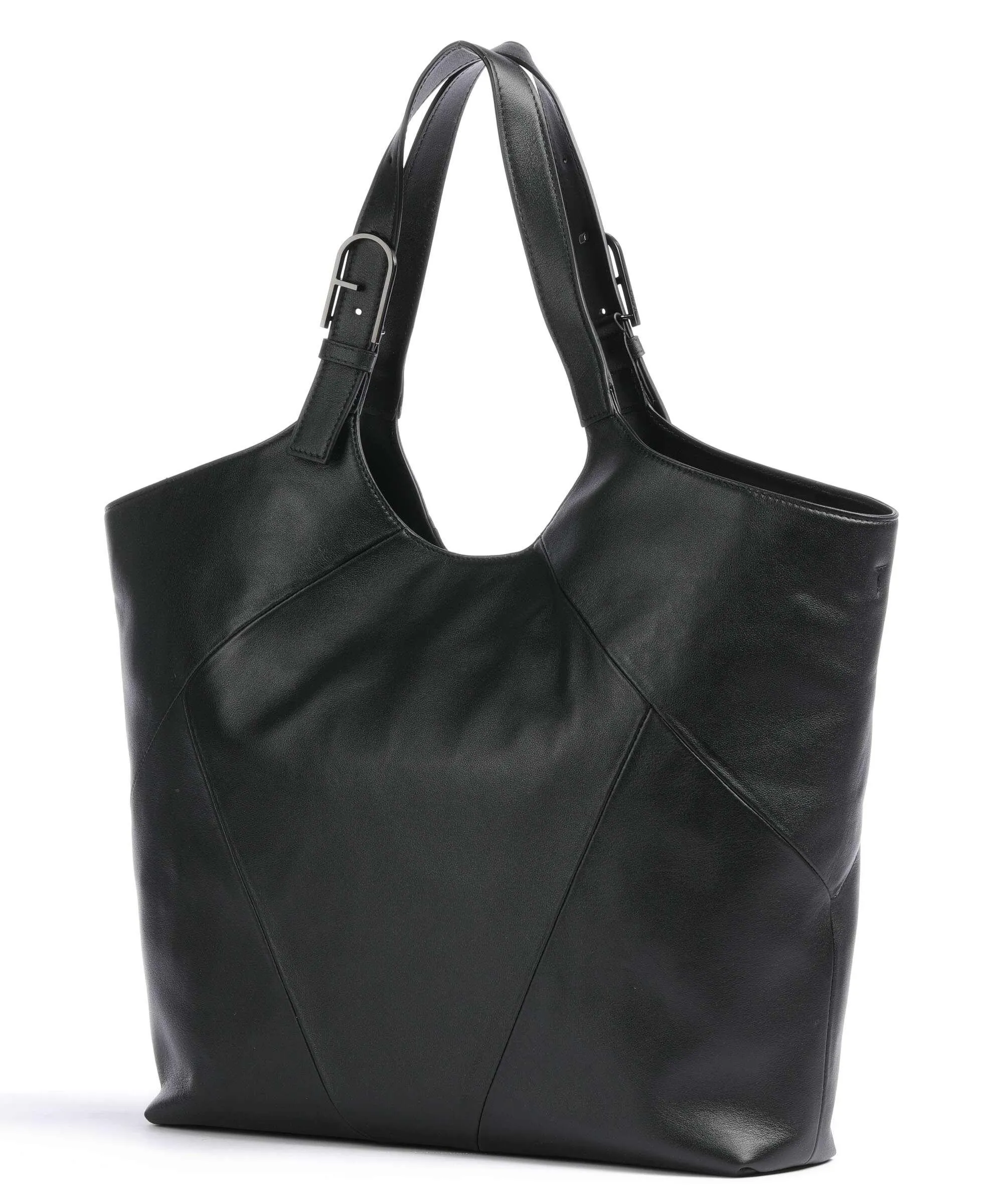  Furla Flow XL Borsa shopper pelle a grana fine nero  