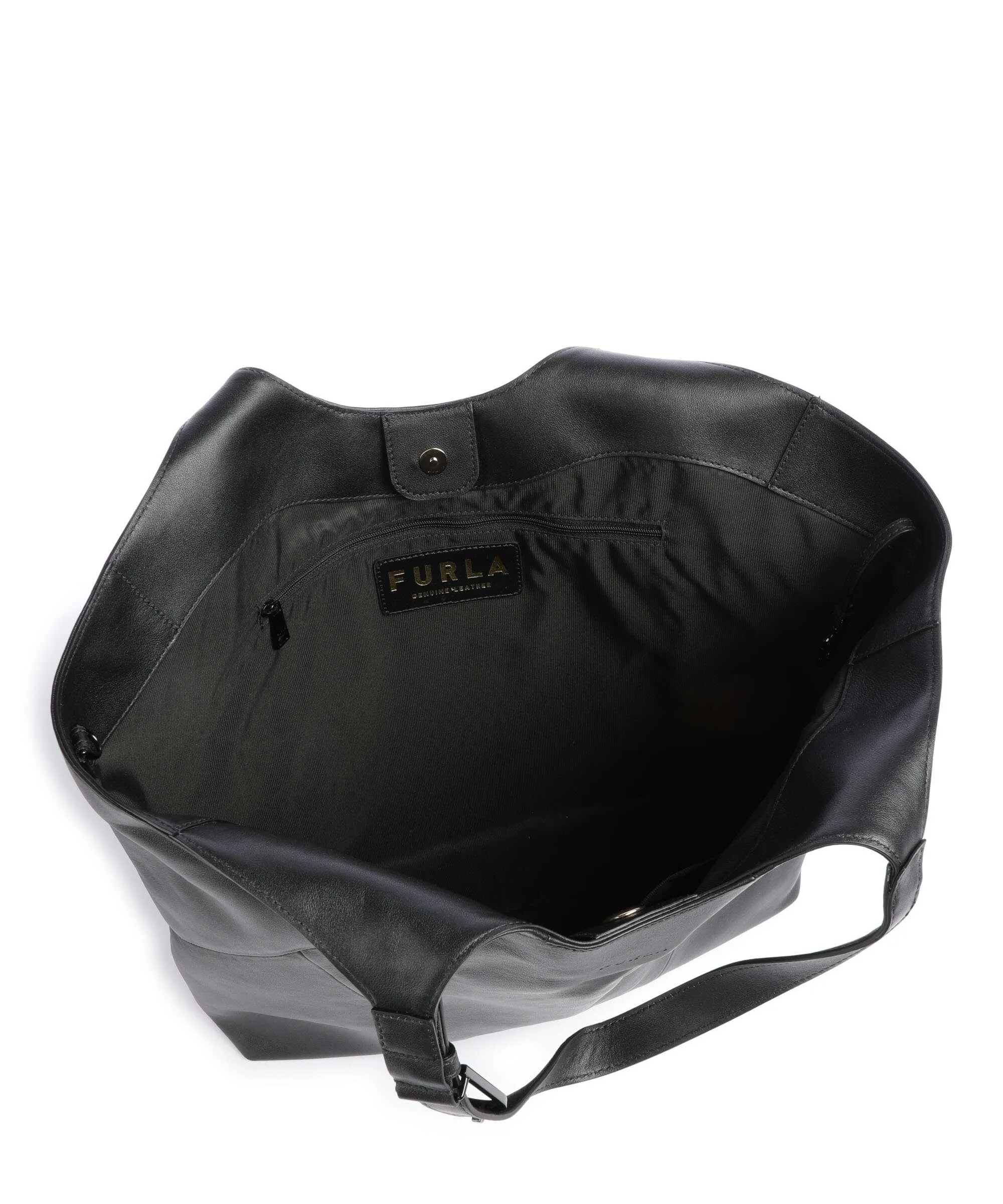  Furla Flow XL Borsa shopper pelle a grana fine nero  