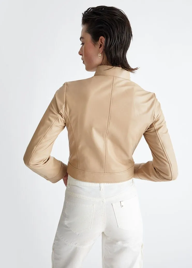 Giacca biker in pelle liu jo