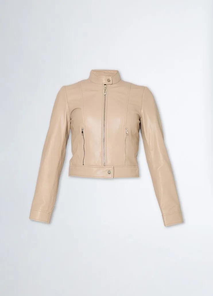 Giacca biker in pelle liu jo
