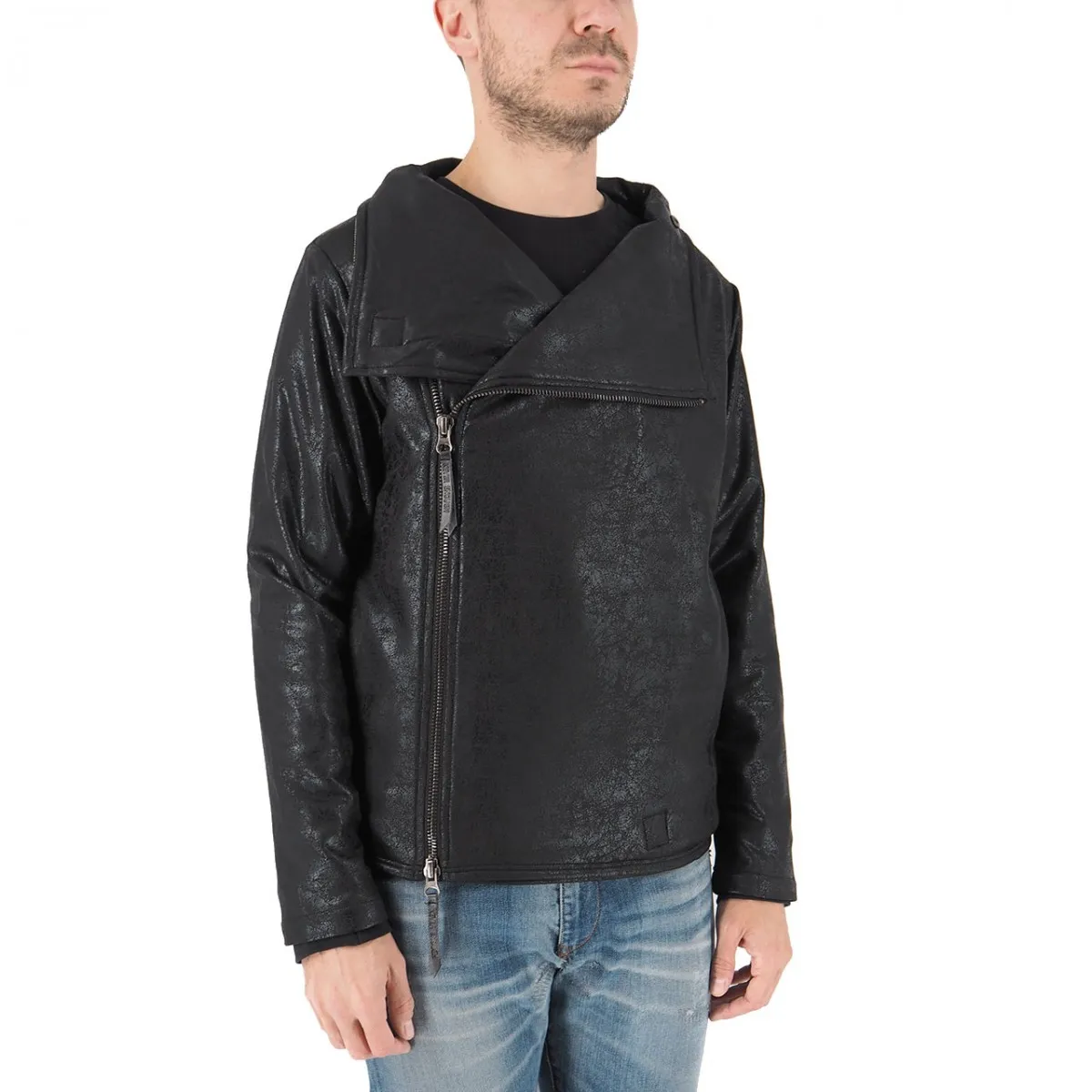 Giacca In Pelle Nero