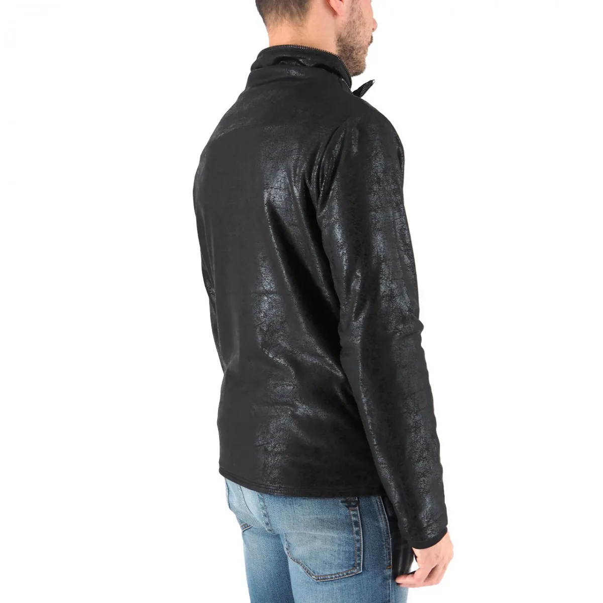 Giacca In Pelle Nero