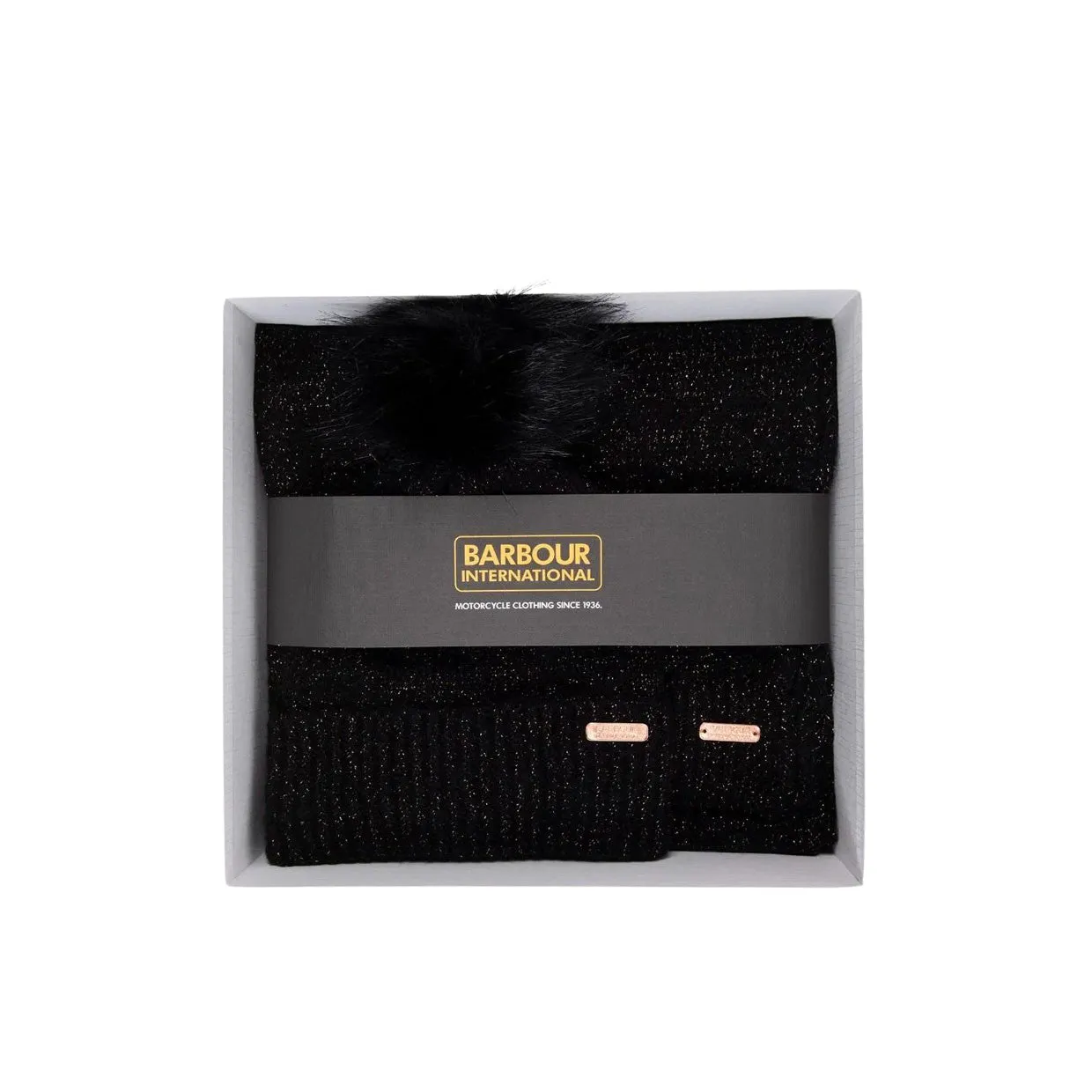 Gift Set Donna Barbour International Cappello+Sciarpa Sparkle Nero